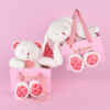 LAPIN JE T'AIME en sac cadeau - 25 cm - Doudou & Compagnie