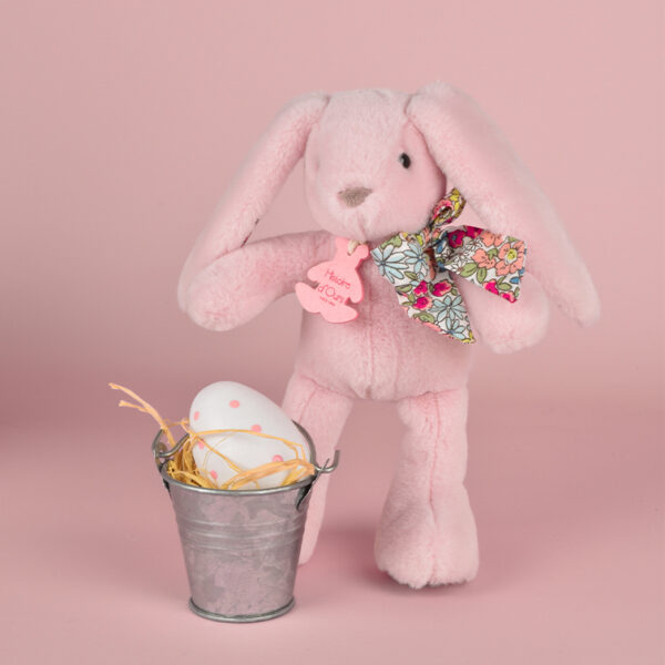 Peluche Lapin Rose - 25 cm - Copains Câlins - Histoire d'Ours