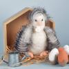 ho3217-41-699d8e92d3e86741752645 Peluche Poule " Poulette " blanche et grise - 20 cm - Histoire d'Ours