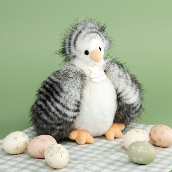 ho3217-42-69a59b5dceae3164617018 Peluche Poule " Poulette " blanche et grise - 20 cm - Histoire d'Ours