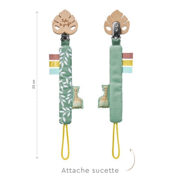 attache-sucette-jungle-sophie-la-girafe (1) Attache sucette Jungle Sophie la girafe - Vulli