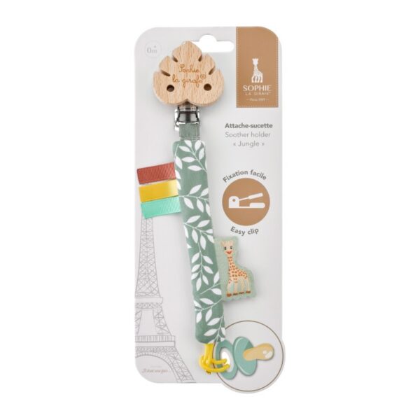 attache-sucette-jungle-sophie-la-girafe (2) Attache sucette Jungle Sophie la girafe - Vulli