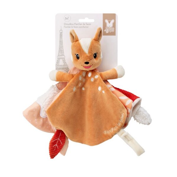 doudou-fanfan-avec-attache-sucette-sophie-la-girafe (3) Doudou Fanfan le faon - Vulli