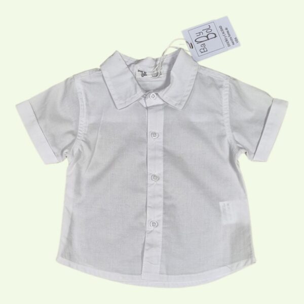 ensemble bermuda chemise babybol 142712 2 Ensemble bermuda rayé vert et chemise manches courtes blanche Babybol