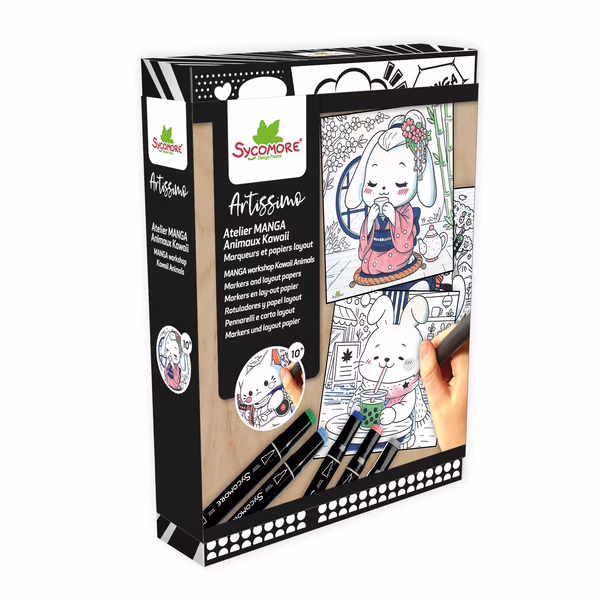 Atelier coloriage manga - Animaux kawaii - Sycomore