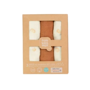 Pack de 3 langes 70*70cm - Diplododo - Trois kilos sept