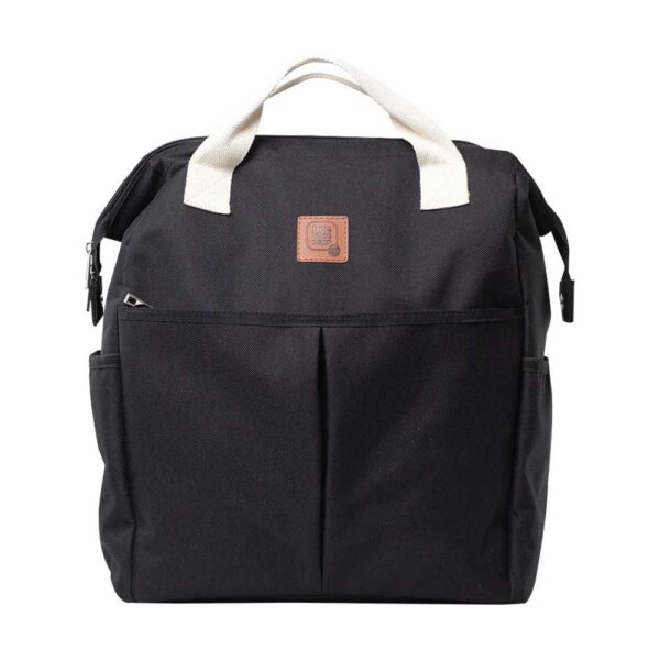 Sac à dos noir à langer déperlant - Trois Kilos Sept