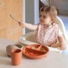 Set repas en silicone pour bébé - 4 pièces - Terre de sienne&Sable - Trois kilos sept
