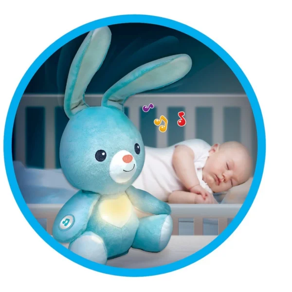 81036b7ba4a7411f9ff2fee3087cf400 Lapin veilleuse 2 en 1 avec sons et lumières, 2 modes jour/nuit - Winfun