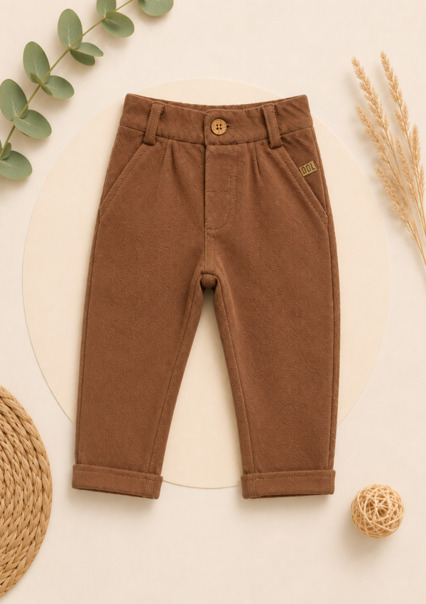 Pantalon bébé marron-élégance et confort - Babybol