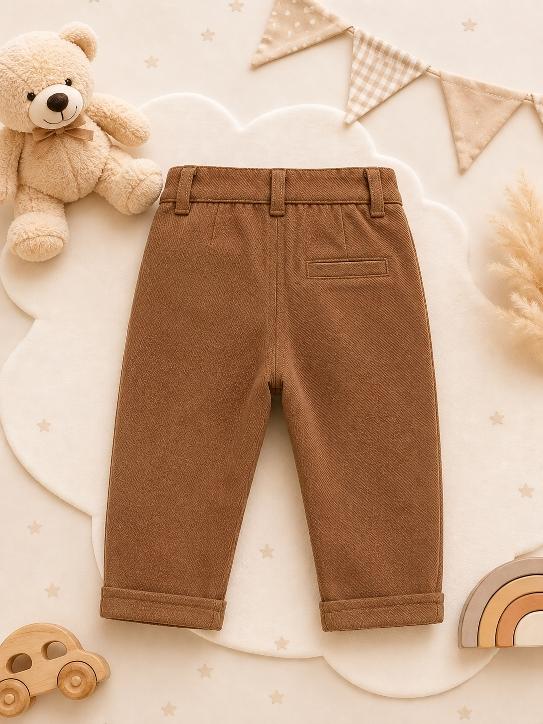 Pantalon bébé marron-élégance et confort - Babybol