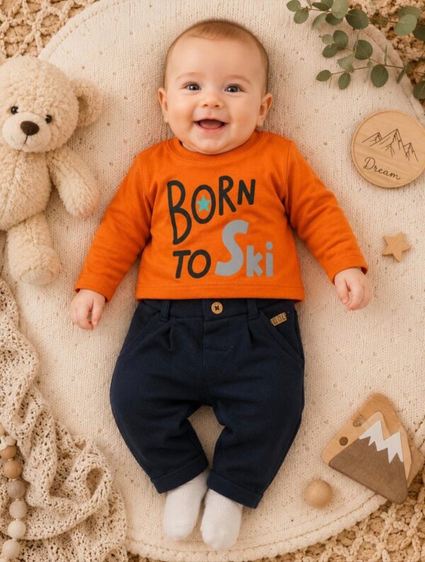 Pantalon bébé bleu marine - élégance, confort - Babybol