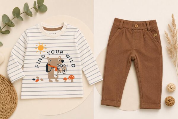 Pantalon bébé marron-élégance et confort - Babybol