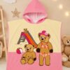 poncho nounours Poncho de bain bébé/enfant rose Nounours
