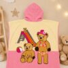 poncho nounours2 Poncho de bain bébé/enfant rose Nounours