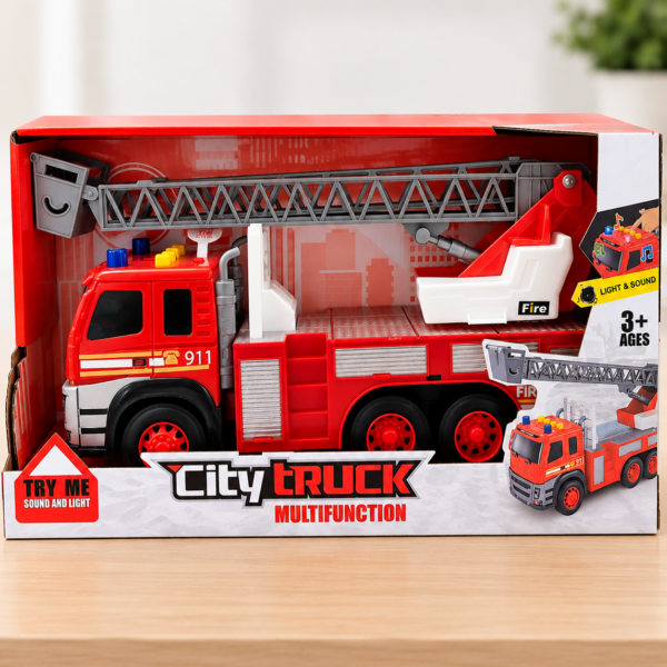 Camion de pompier City Truck multifonction – Lumières & Sons - WDK