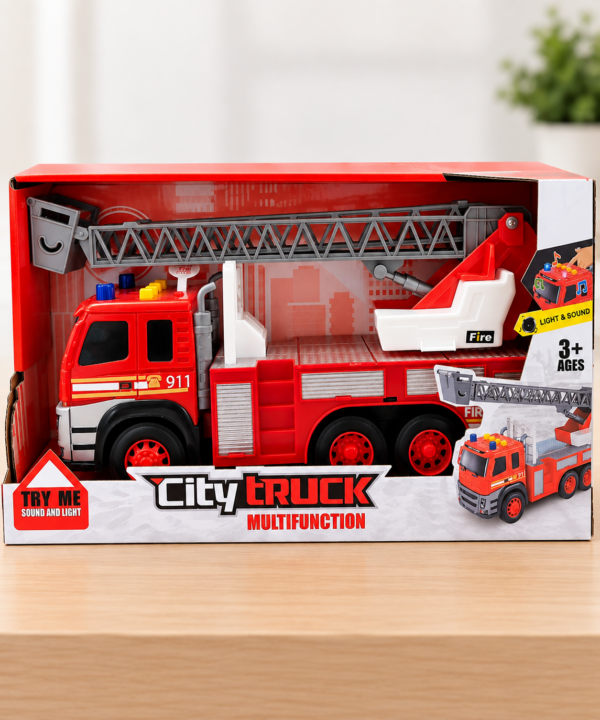Camion de pompier City Truck multifonction – Lumières & Sons - WDK